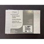 4x6 50PK Index Cards Ruled White