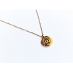 Gold Insignia Pendant Necklace