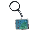 Gryphon Statue Stamp Doodle Keychain