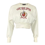 White Retro Crest Cropped Crew