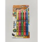5PK HL Grip Briteliner Bic Highlighter