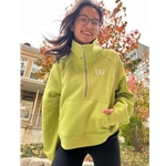 Scuba Oversized Funnel Neck Half Zip - Wasabi