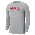 Grey Nike Dri-FIT Cotton Long-sleeve Tee