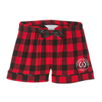 Red/Black W Crested Haley Flannel Short