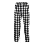 Black/White Crested Harley Flannel Pant