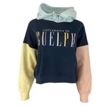 Navy Guelph Annabelle Colourblock Crop Hood