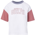 White/Coral Guelph Byrnlee BF Tee