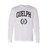 White Laurel Crest Long Sleeve Tee