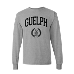 Grey Laurel Crest Long Sleeve Tee