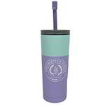 Purple/Teal 20OZ Circle Crest Superb Sippy Bottle W/ Straw