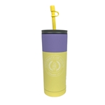 Yellow/Purple 20OZ Circle Crest Superb Sippy Bottle W/Straw