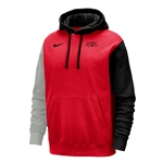 Red Nike Gryphons Colourblock Club Fleece Hoodie