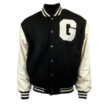 Black Varsity G Melton Jacket