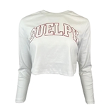 White Guelph Ribbed Long Sleeve Tee