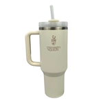 40 oz - Cream Crested Stanley Quencher H2.0 Flowstate Tumbler