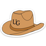 Die Cut UG Cowboy Hat Sticker