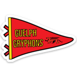 Die Cut Guelph Gryphons Pennant Sticker