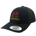 Black Guelph Gryphons Football Stacked 6-Panel Trucker Hat