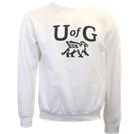 UofG Gryphons Puff Print Crew - White
