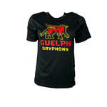 Youth Black Gryphons Stacked Performance Tee