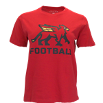 Youth Gryphons Stacked Football Tee - Red
