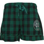 Circle Crest Flannel Sleep Short - Green and Black