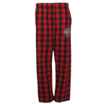 Circle Crest Unisex Sleep Pant - Red and Black