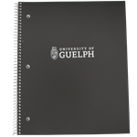 Crested 1 Sub 80 Page Coil Notebook - Black