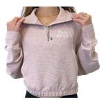 lululemon Gryphon Waffle Scuba Cropped Funnel Neck Half-Zip - Mink Berry