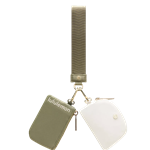 lululemon Dual Pouch Wristlet - Bay Leaf/ Light Ivory