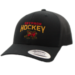 Gryphon Hockey Panel 6-Panel Trucker Hat - Black