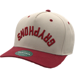 Gryphons Upside Down Heritage Twill Hat - Red and Beige