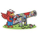Painted Cannon Sticker