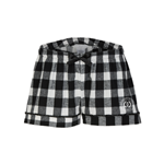 Womens Crested Haley Flannel Short - Black/White