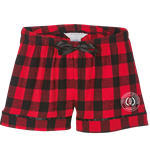 Womens Crested Haley Flannel Short - Red/Black