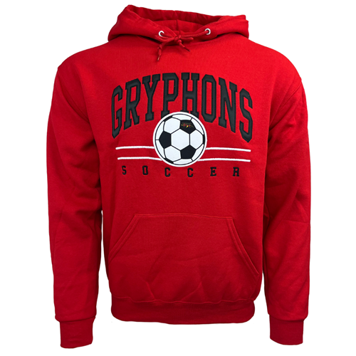 Red Gryphons Soccer Hoodie S Red