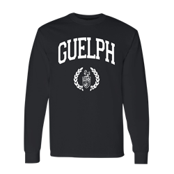 Black Laurel Crest Long Sleeve Tee