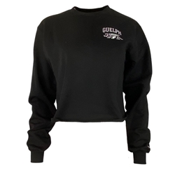 Black Champion Powerblend Varsity Cropped Crew