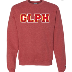 Champion Garment Dyed "GLPH" Red Crewneck