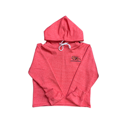 RED WOMENS BARDOWN CROPPED HOODIE