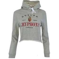 Guelph Gryphons Stencil Cropped Hood