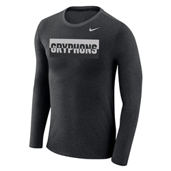 Charcoal Gryphons Nike  Long-sleeve Tee