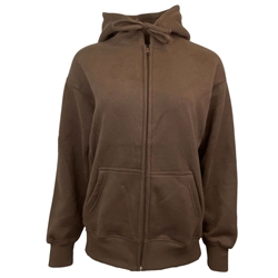 Brown full zip best sale hoodie