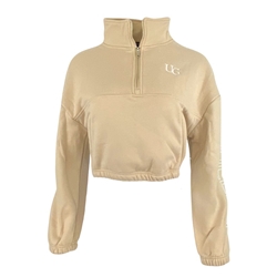 Taupe UG Cropped 1/4 Zip