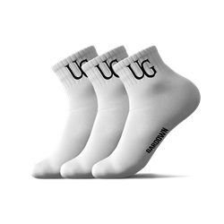 White UG Crew Socks - 3 Pack