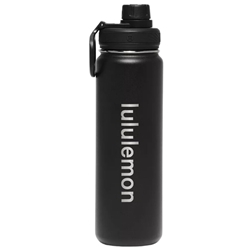 Lululemon Black Back To Life Sports Bottle 24oz