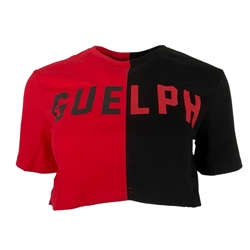 Black/Red Guelph Colourblock Crop Tee