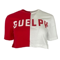 Red/White Guelph Colourblock Crop Tee