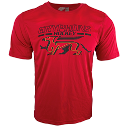 Red Gryphons Hockey Tech Tee - Adult & Youth