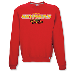 Youth Red Guelph Gryphons Twill Crewneck Sweater